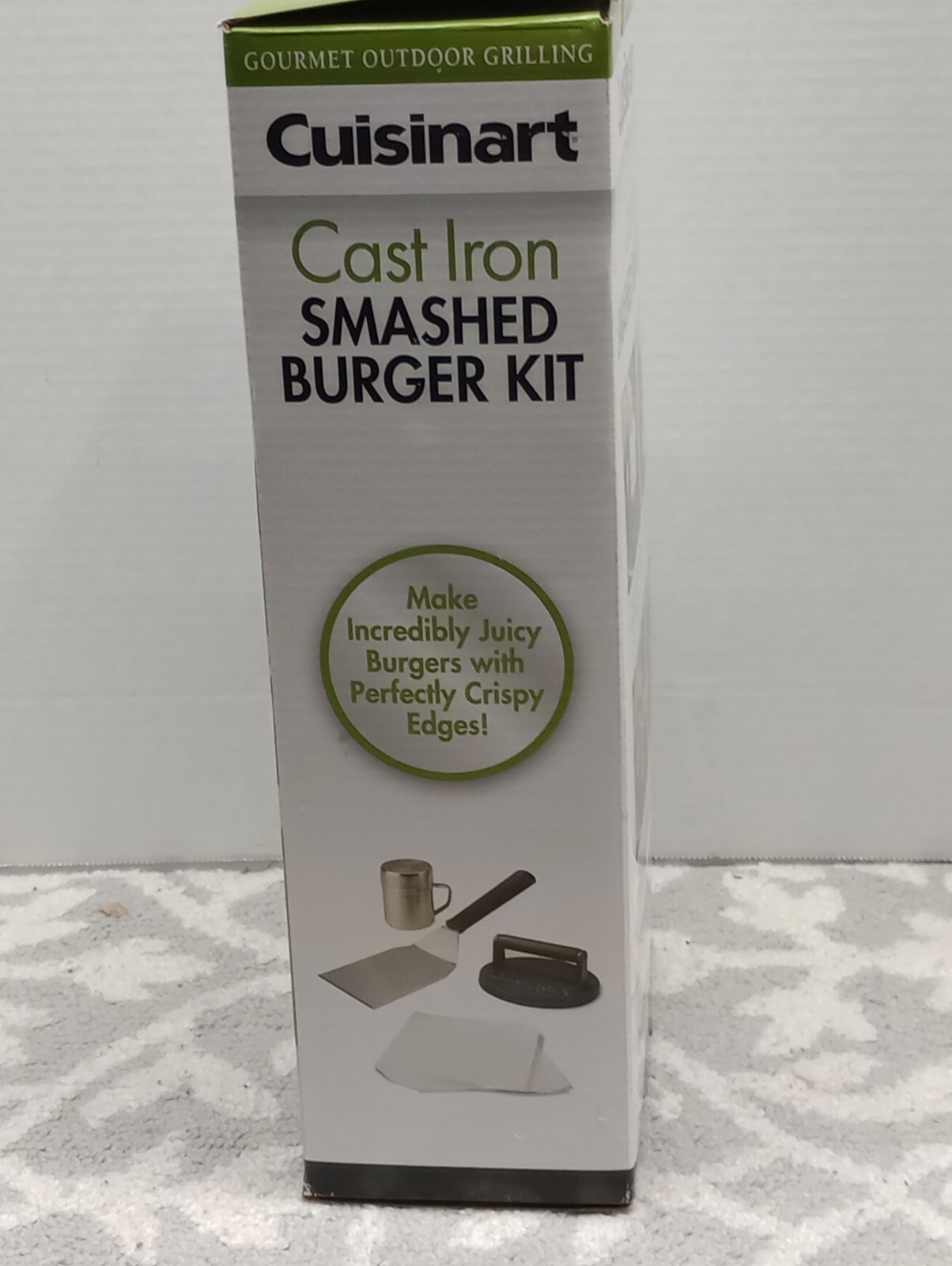 NIB Cuisinart Cast Iron Smashed Burger Kit Items Included Listed In Photo 1 gallery