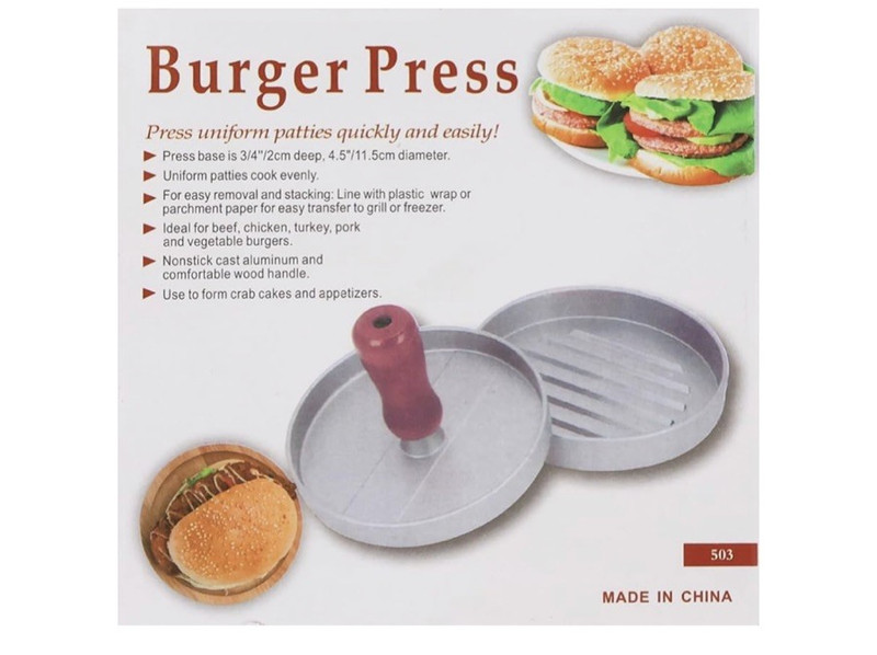 Hamburger Patty Maker Grill Press Large Round Burger Metal Mould Cooking Tools gallery