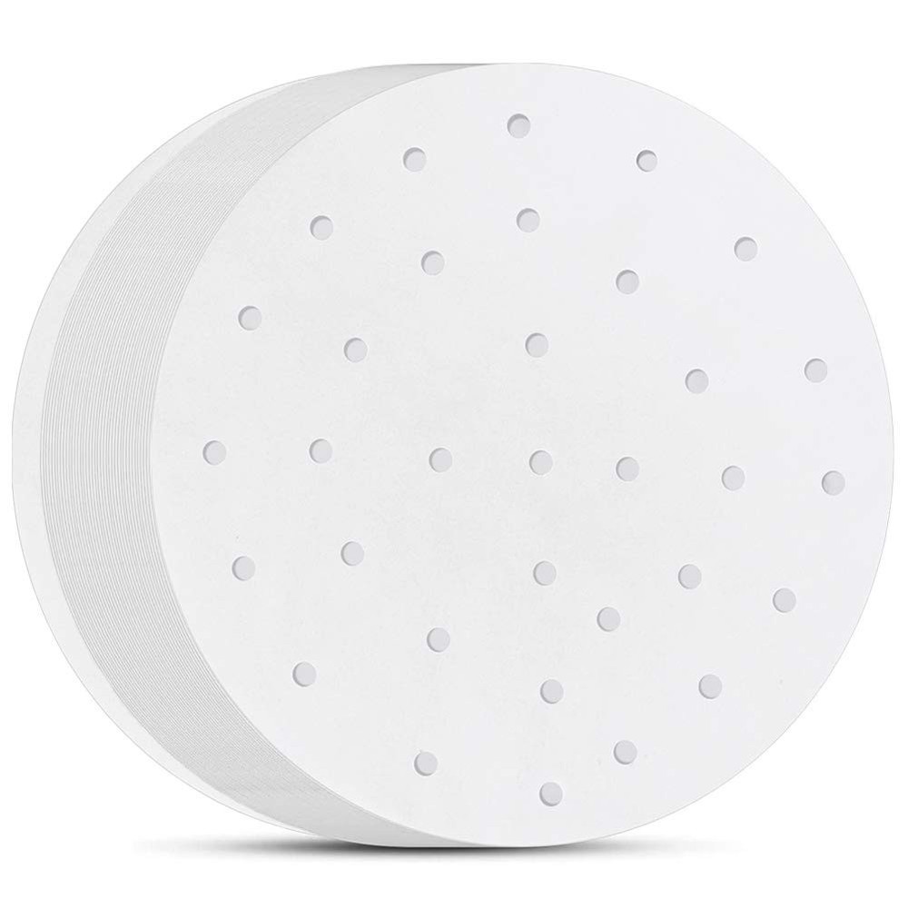 Air Fryer Parchment Paper, Set of 200, 8 inch Steamer 8 inch, White