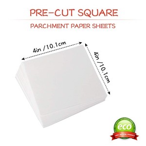 Square Patty Paper 4x4 Inch, Set of 300, Non Stick 4inch, White gallery