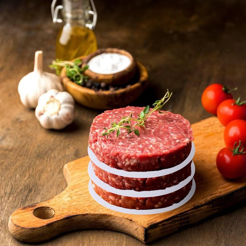 500 PCS Hamburger Patty Paper Round, 4.5 Inch one size, White gallery