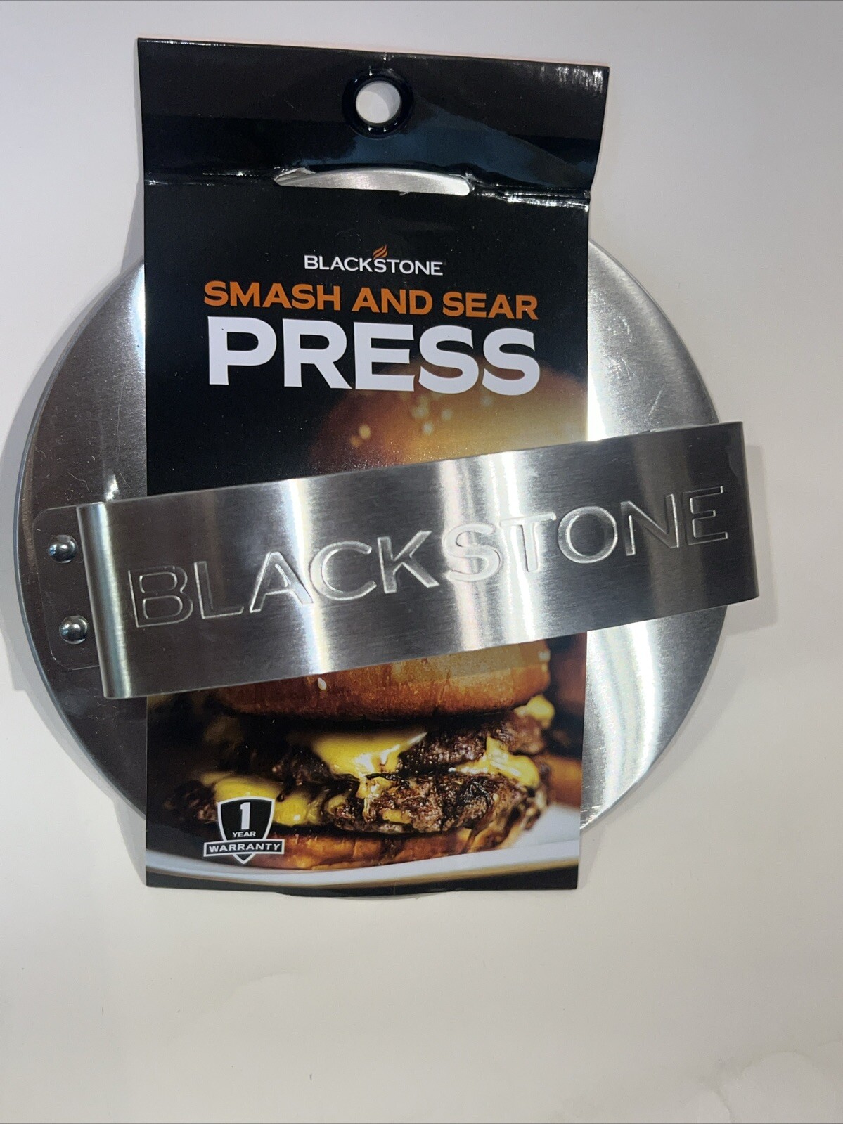 Blackstone 5349 Smash and Sear Press Burger Tool Stainless Steel Grill Gift gallery