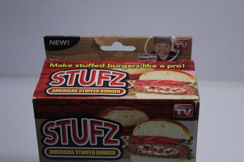 Stufz Americas Stuffed Burger Maker Press As Seen on TV Gift Griller New Sealed gallery