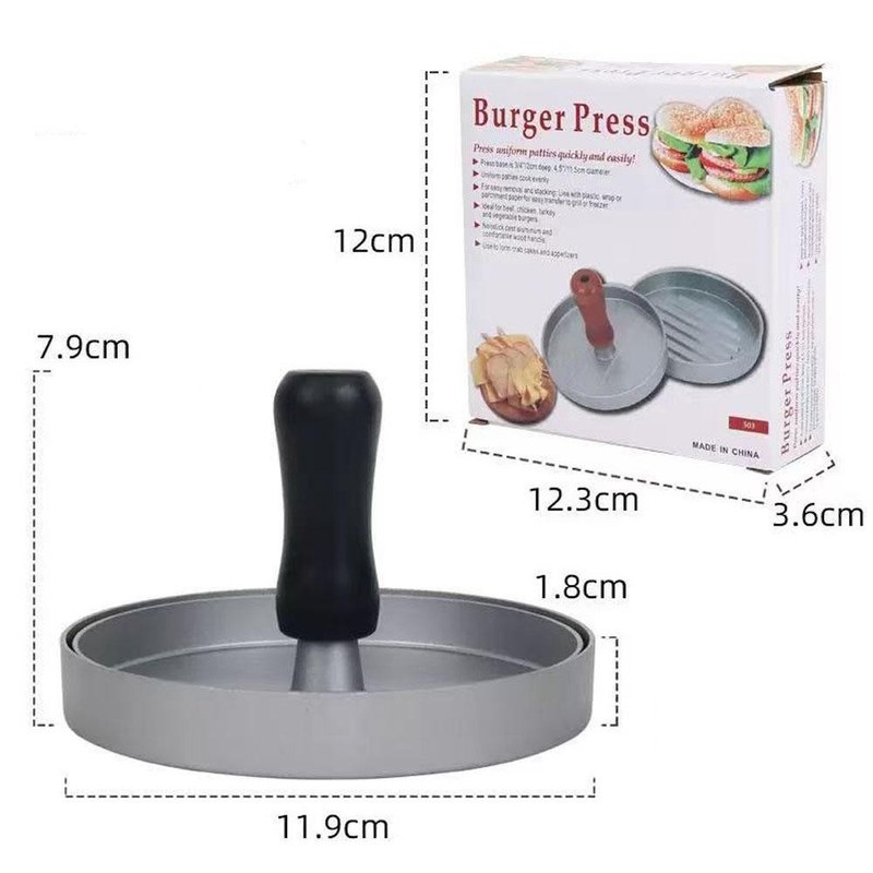 Burger Press Hamburger Meat Tool Patty Maker Aluminum Burger Maker for Kitchen gallery