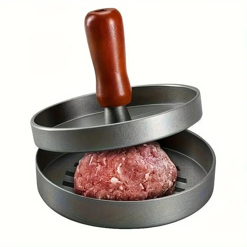 1 Pc Non Stick Stuffed Burger Meat Press Hamburger Patty Maker Tool Aluminum