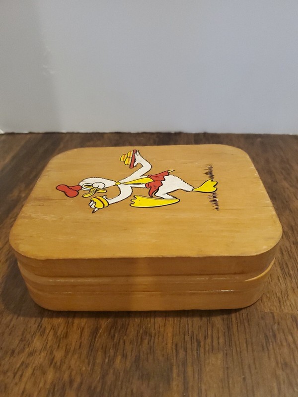 Vintage Wood Hamburger Press Mold Double Sided Mid Century Kitchen Decor RARE gallery