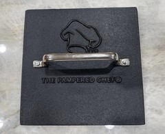 Pampered Chef Cast Iron Grill Press #2875 8.5” Smash Burger Sandwich Panini