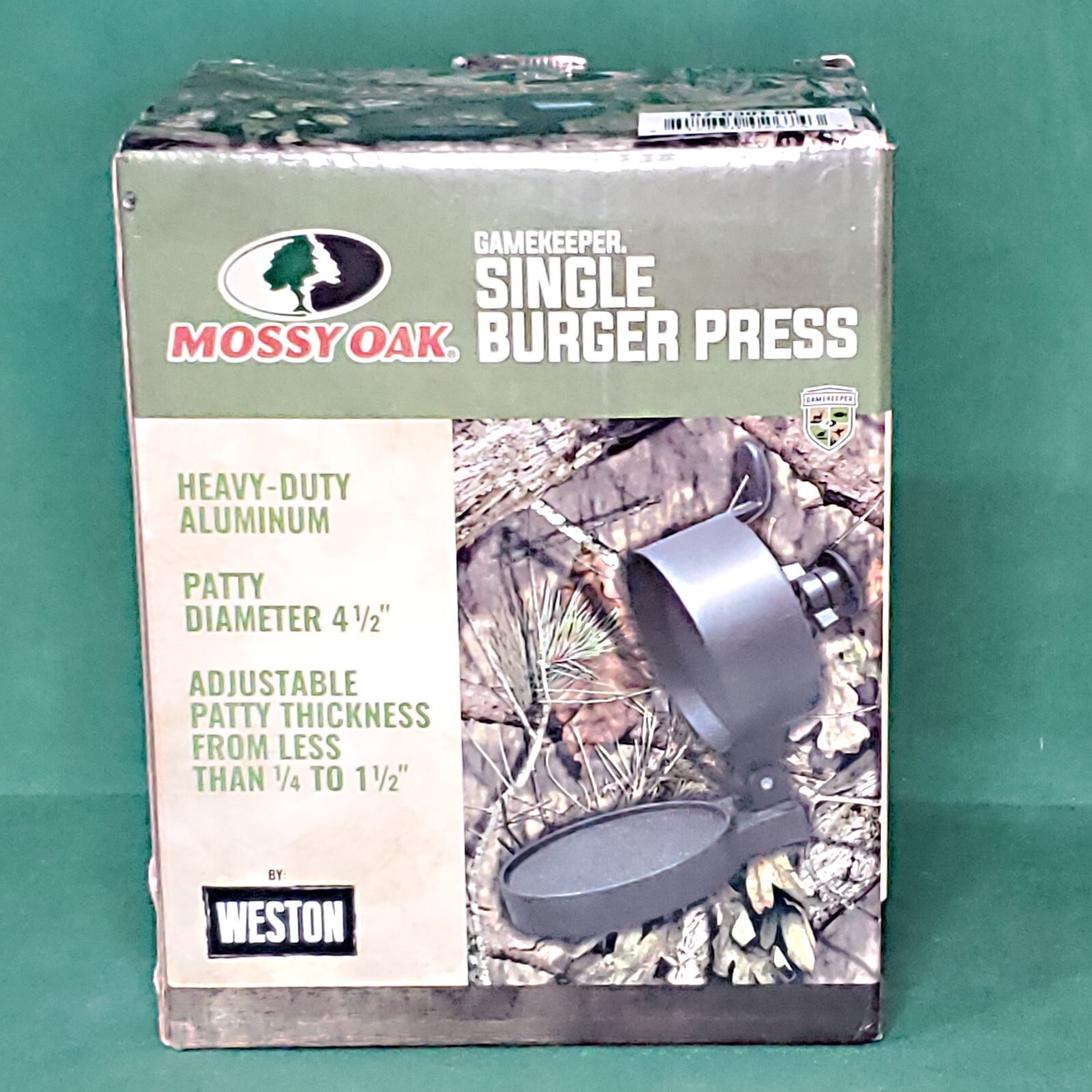 Weston Commerical Non-Stick Single Hamburger PRESS MOSSY OAK GAMEKEEPER gallery