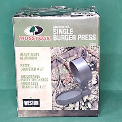 Weston Commerical Non-Stick Single Hamburger PRESS MOSSY OAK GAMEKEEPER