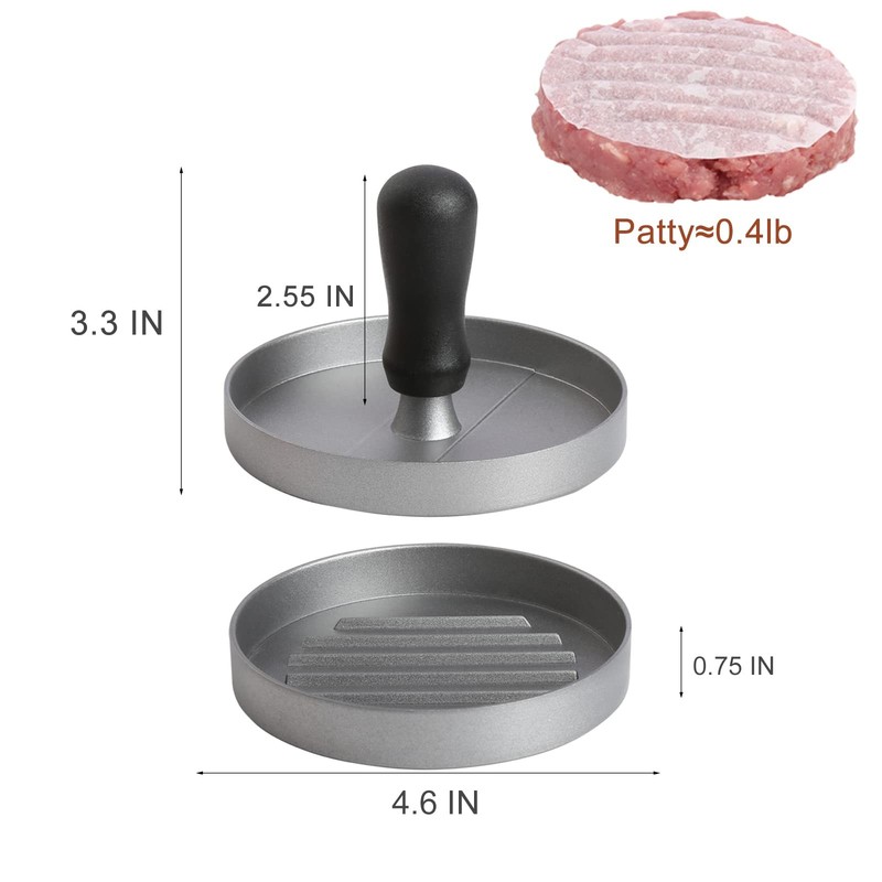 Burger Press 150 Patty Papers, Non-Stick Hamburger Patty Maker with Wax Paper, A gallery