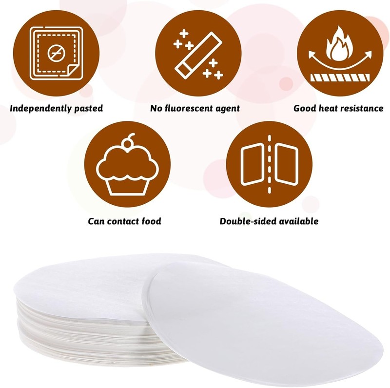 Round Hamburger Patty Papers 4.5 Inch Non-Stick Sheets for Baking and Freezing gallery