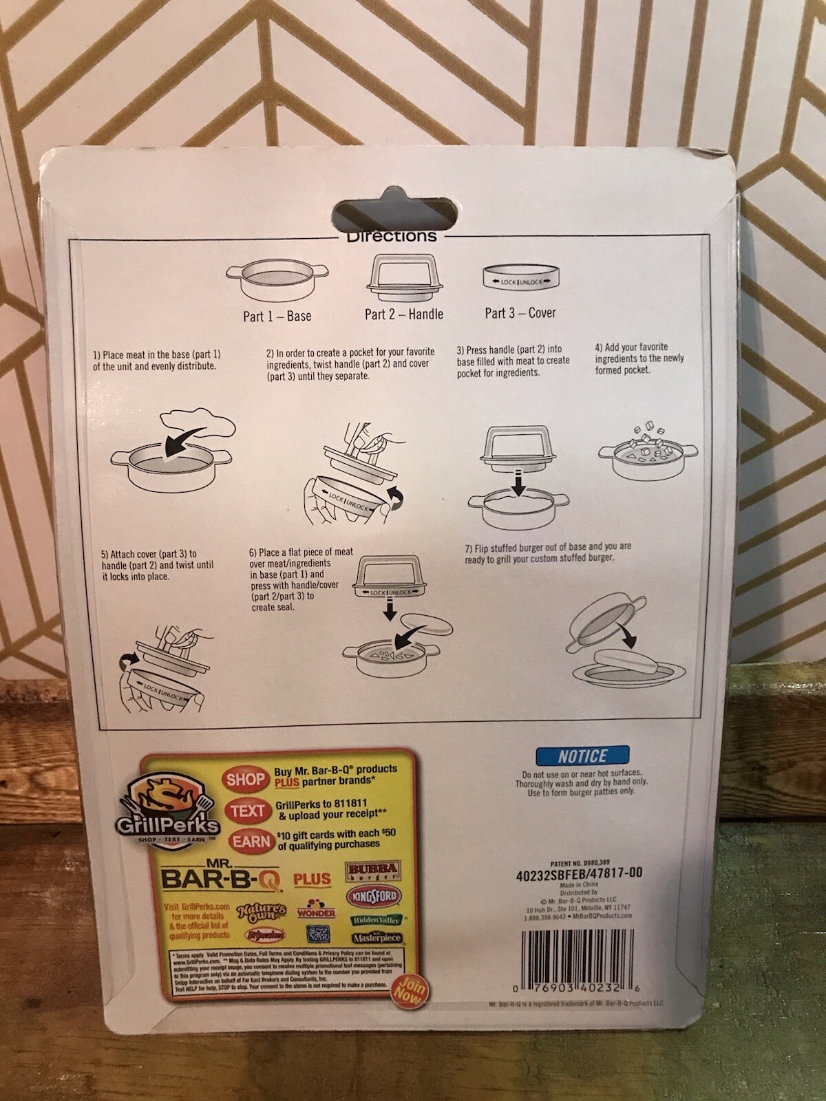 New! Mr. Bar-B-Q Stuffed Burger Press. Perfectly Stuffed Burgers Every Time! gallery
