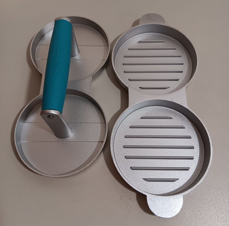 Pioneer Woman Double Burger Press Timeless Beauty Aluminum Teal Green gallery