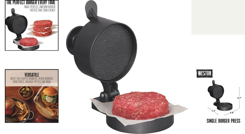 Non-Stick Heavy-Duty Burger Press: Creates Perfect Patties with Spring Ejector gallery