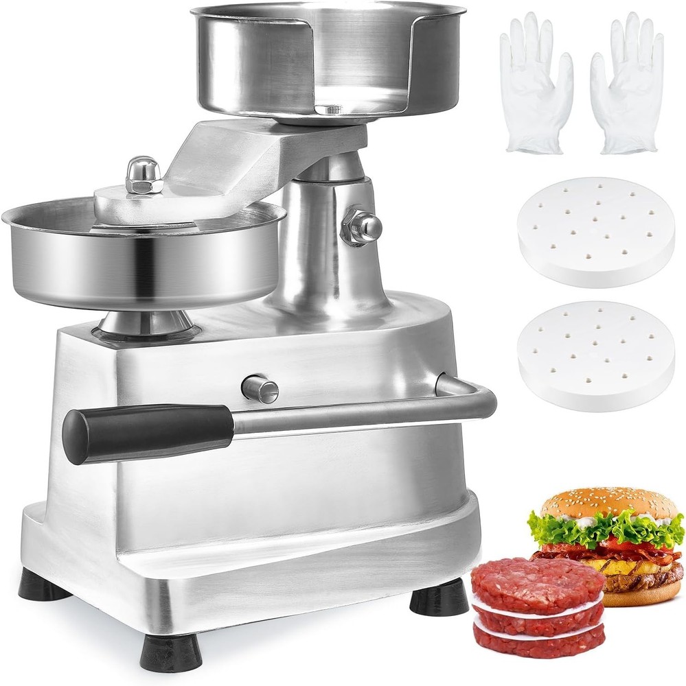 Commercial Burger Patty Maker, 130mm/5inch Hamburger Beef Patty Maker, Hea
