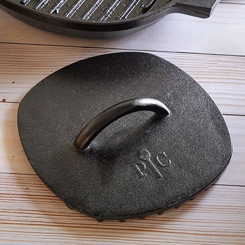 NEW Pampered Chef Cast Iron grill press 100828 gallery