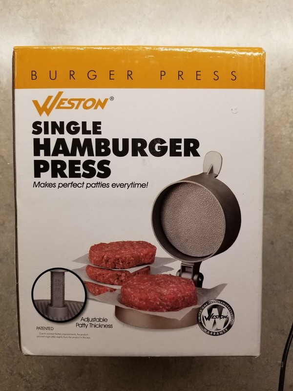 Weston Hamburger 4.5" Aluminum Burger Press Adjustable 1/4" to 1 1/2" 07-0301 gallery