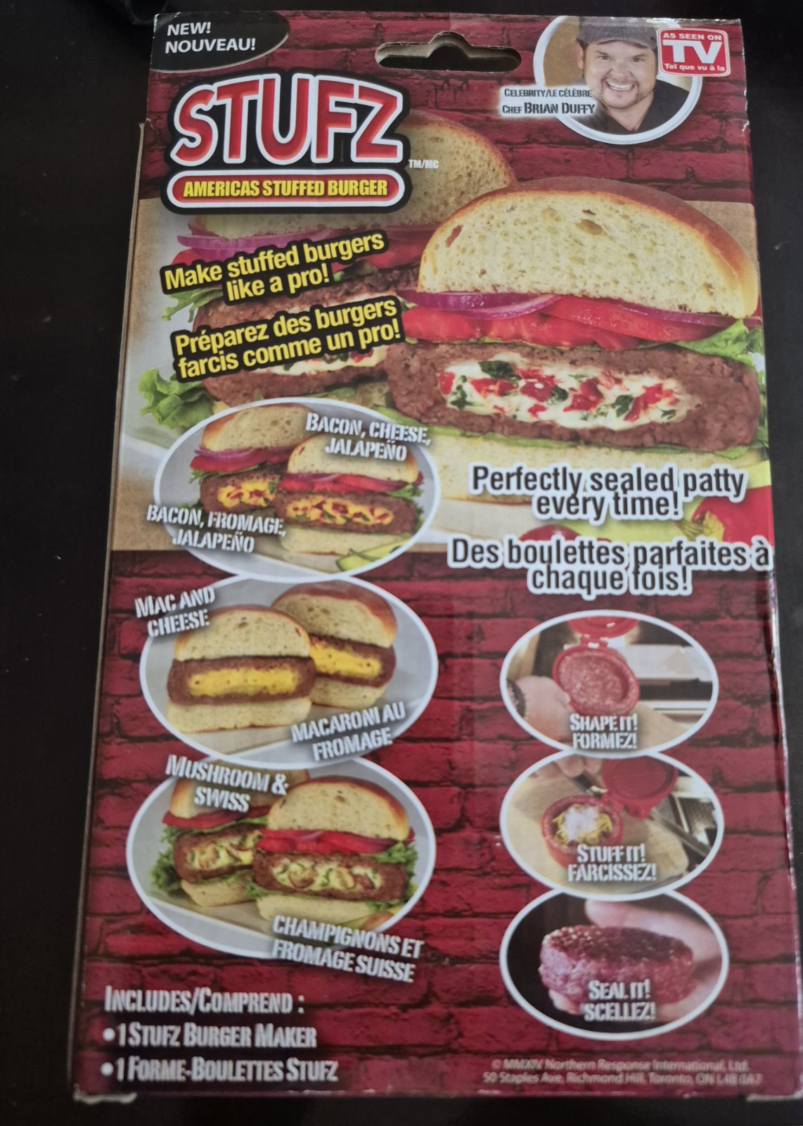 Stufz Stuffed Burger Press - Hamburger Patty Maker - As Seen On TV. BRAND NEW gallery