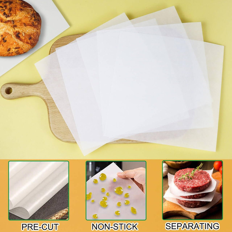 300Pcs Burger Patty Paper, 7x7 Inch Parchment Paper Squares for Burger Press, U gallery