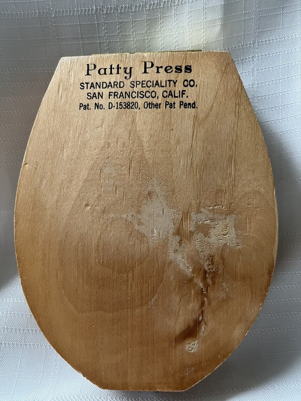 Vintage Meat/Fish “Patty Press” Standard Specialty Made in San Francisco gallery