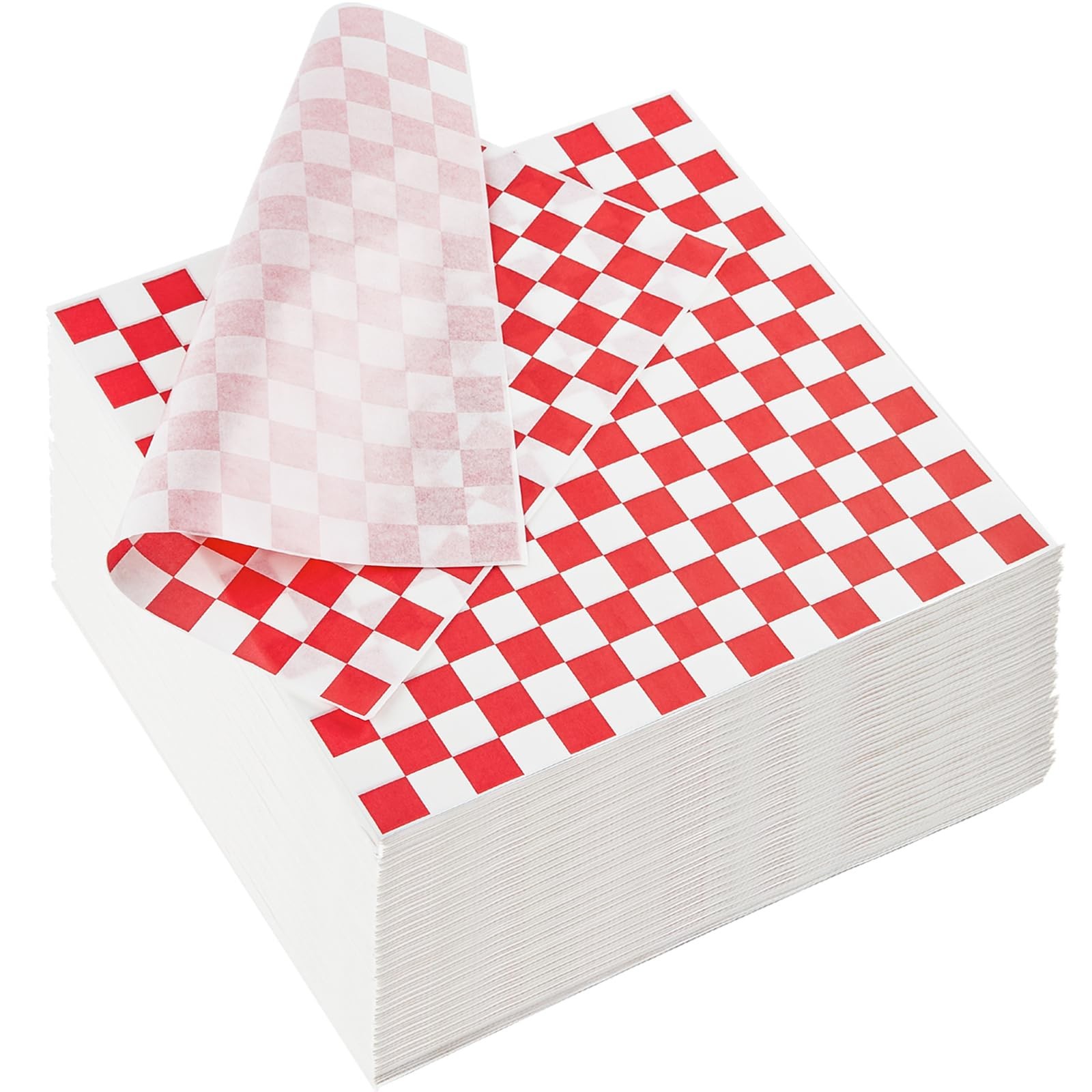 ZORRITA 500 Sheets Red and White Checkered Deli 12 x 12 inch, Red/White gallery