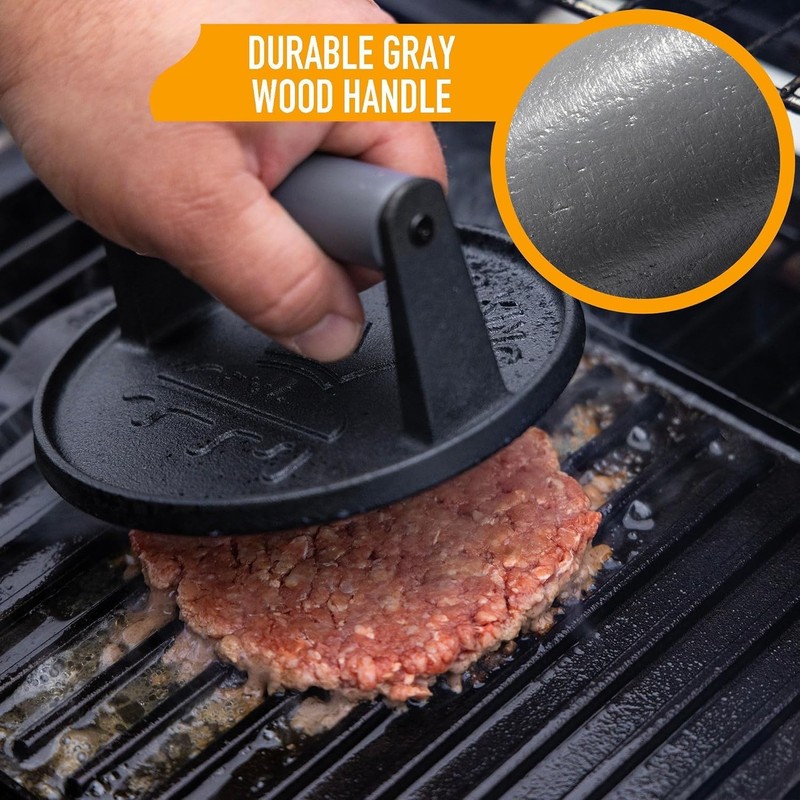 Cast Iron Smash Burger Press Kit gallery
