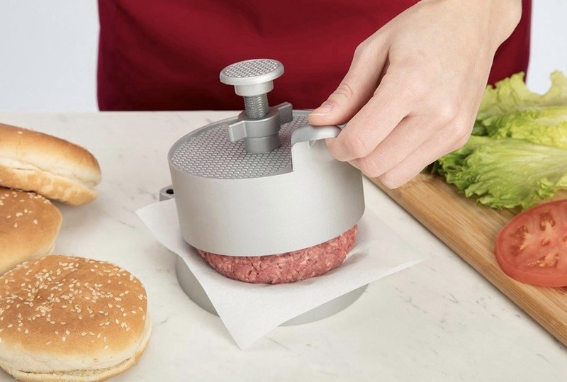 Cuisinart Adjustable Aluminum Burger Press | Gourmet Outdoor Grilling | NIB gallery