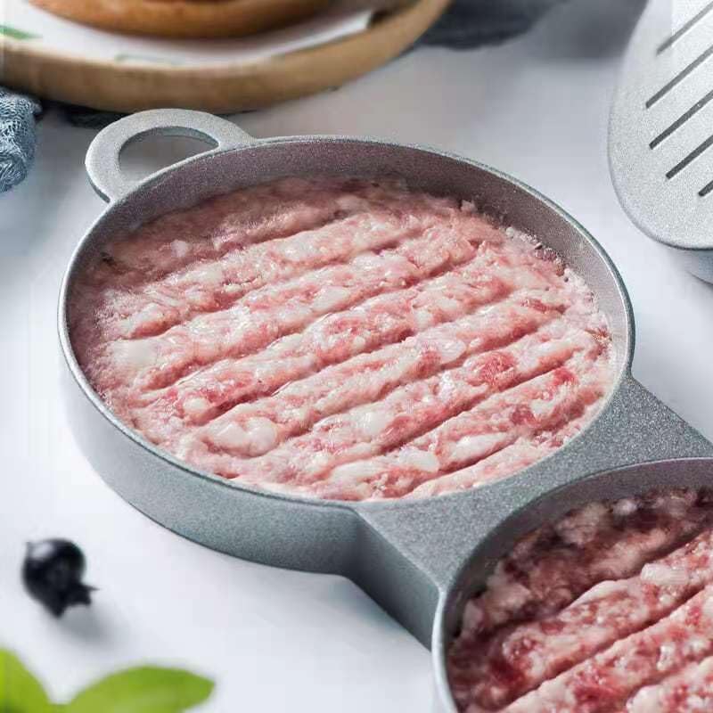 Double NonStick Stuffed Burger Press Hamburger Patty Maker 2 In 1 Meat 1 PCS gallery