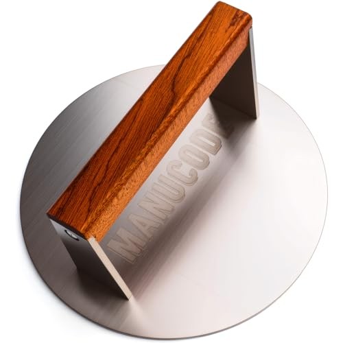 Smash Burger Press 8 Inch, 3.1 Lb Burger Smasher, Heatable for Searing 8" gallery