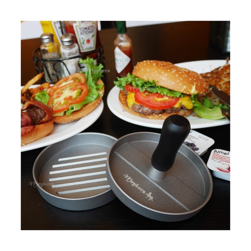 Meykers Burger Press 100 Patty Papers Set | Non-Stick Hamburger Mold with Fre... gallery