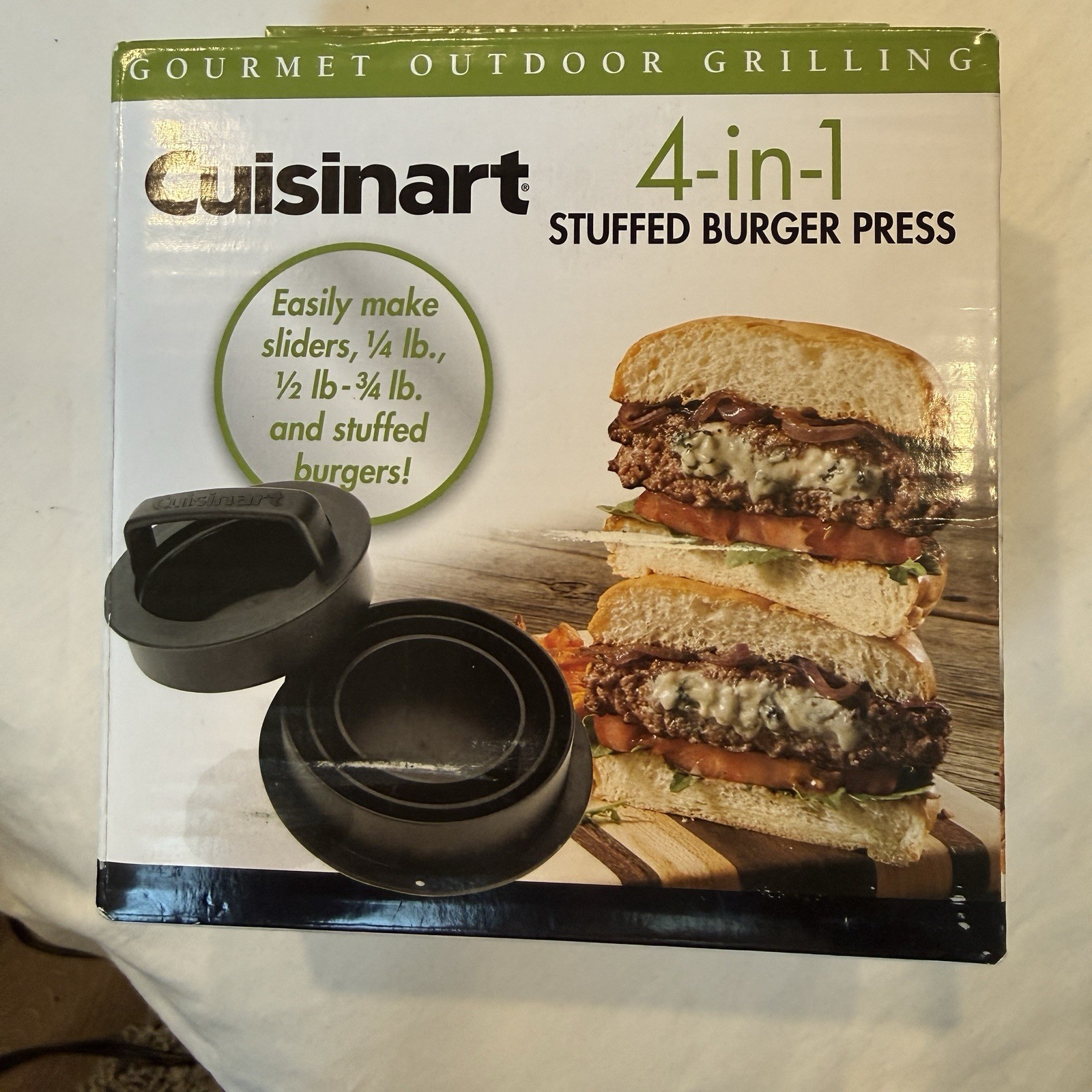 Cuisinart CSBP-100 3-in-1 Burger Press Patty Maker Burgers Sliders Stuffed NEW gallery
