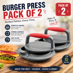 🍔 Perfect Burger Press Patty Maker – 4.5 6oz | Even Cooking 2 packs