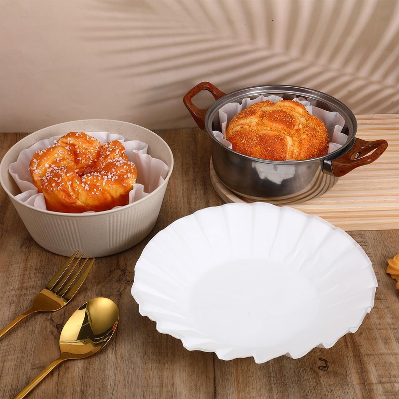 50 PCS Disposable Basques Cake Paper, 6 Inch Parchment Paper 6 inch, White gallery