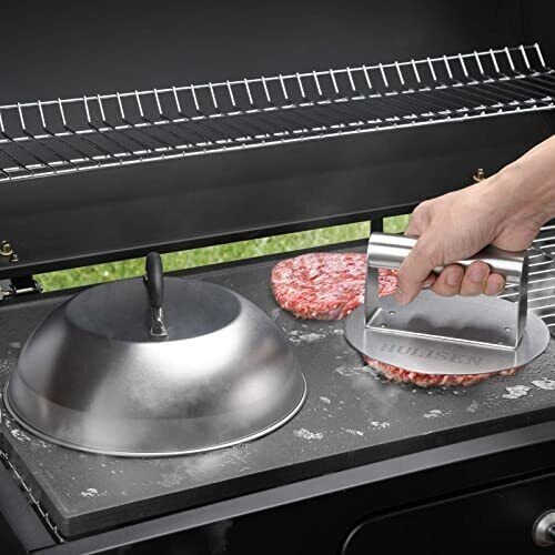 Cheese Melting Dome & Smashed Burger Press 9 Inch Heavy Duty Round Basting Cover gallery