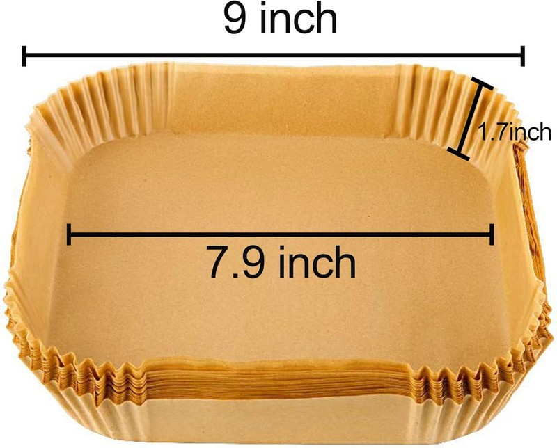 7.9 inch Air Fryer Disposable Paper Liner for Instant Vortex,100 Pcs Brown gallery