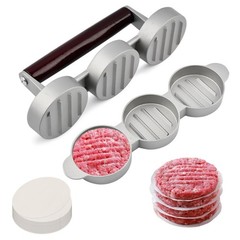 Mini Burger Press 100 Papers Meat Patty Maker Round Three 2.56-inch molds