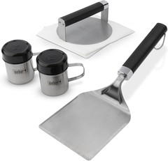 Smashed Burger Set – Smash Press, Wide Spatula & Seasoning Shakers for Perfect C