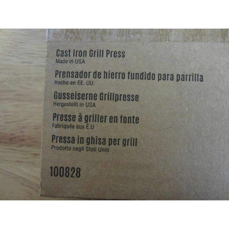 NEW Pampered Chef Cast Iron Round Grill Press 100828 - Sealed in Box gallery