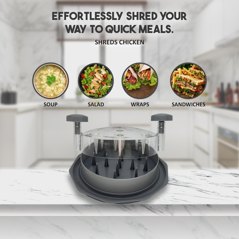 ZEECOM Chicken Shredder Tool, Twist-Style Meat for Standard, Silver gallery
