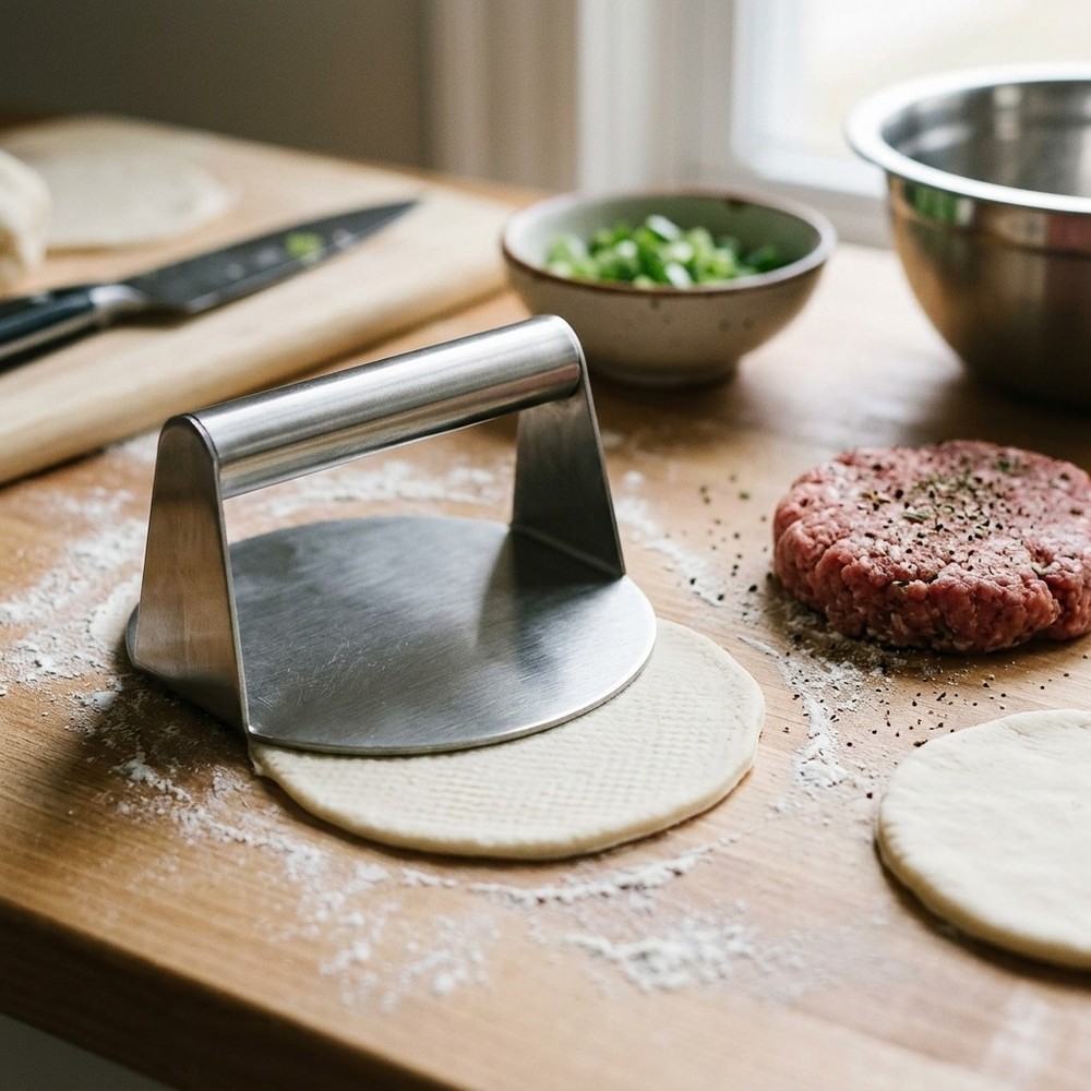 Burger Smasher Stainless Steel Grill Press for Flat Top Griddle BBQ