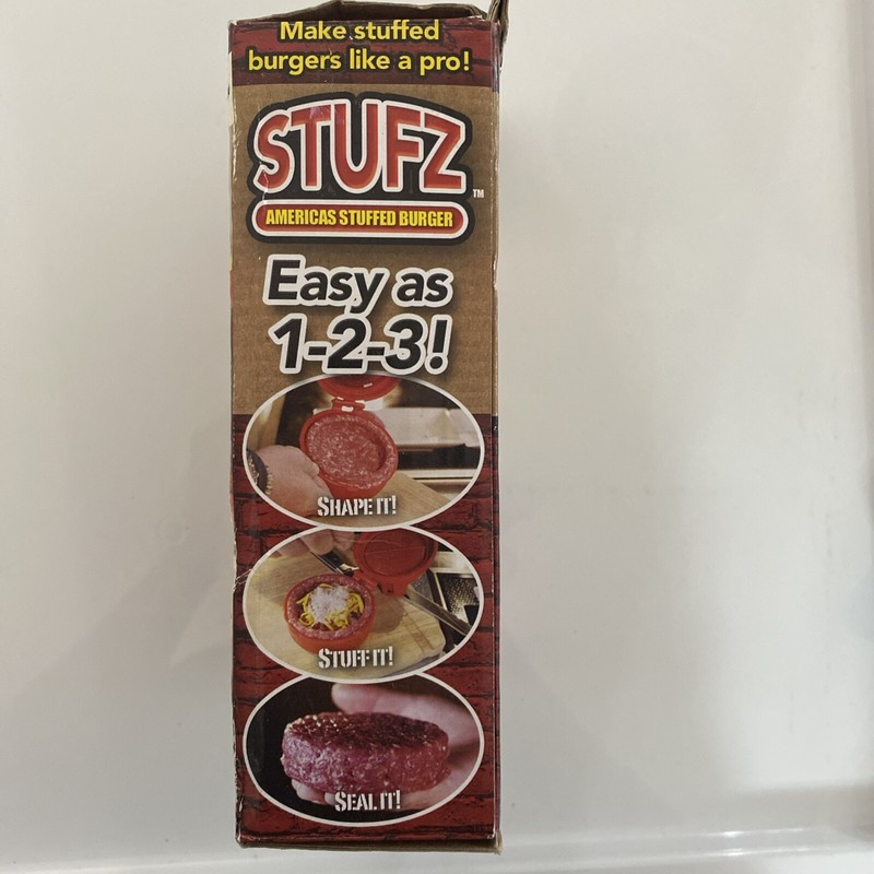StufZ Burger Press As seen On TV, Make Stuffed Burgers Like a Pro-New Sealed Box gallery