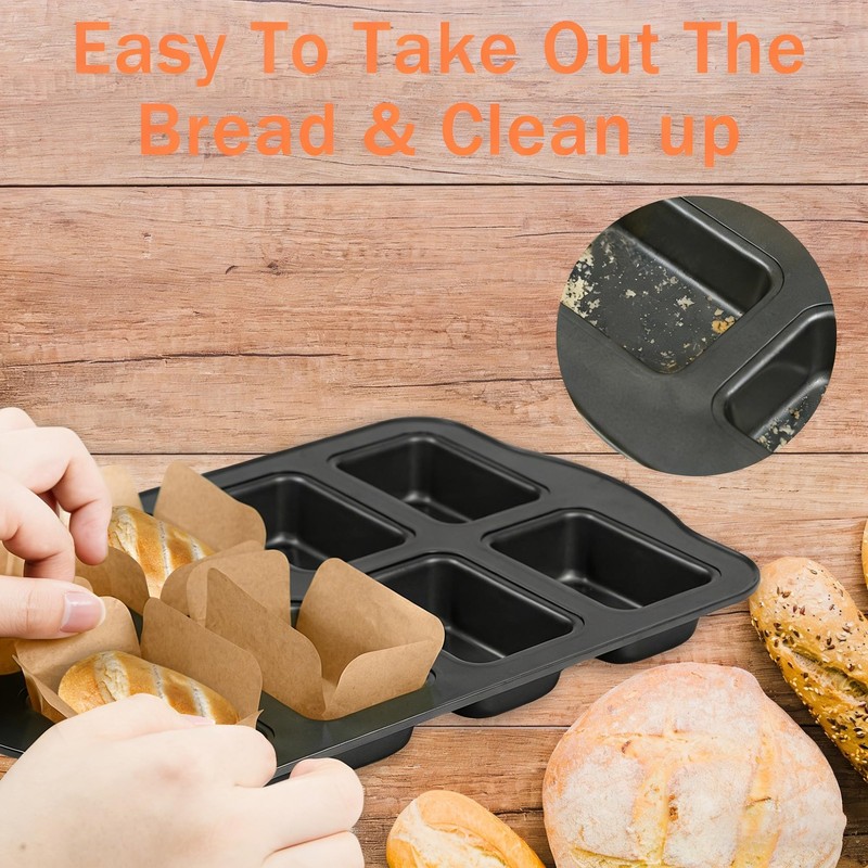 QTRQTR 200 Pcs Parchment Paper Mini Loaf Pan Liners for 3.15*2 inch, Brown gallery