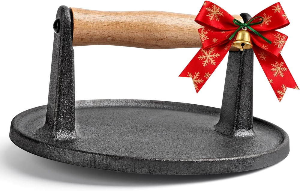 Burger Press 7" Cast Iron Smash Burger Press for Blackstone Griddle