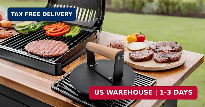 Kitchen Tools Heavy Duty Cast Iron Grill Press Burger Press Bacon Press Barbecue gallery