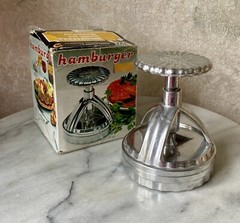 Vtg Albertini Hamburger Maker Press, 1960’s Aluminum, Made Italy