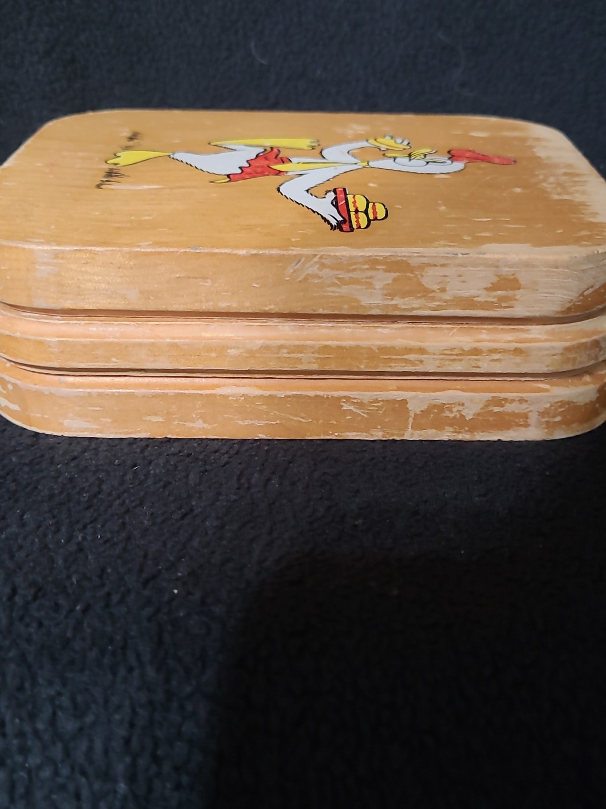 Vintage Wood Hamburger Press Mold Double Sided Mid Century Kitchen Decor RARE gallery