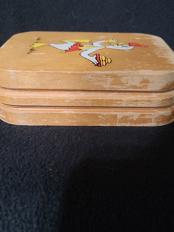 Vintage Wood Hamburger Press Mold Double Sided Mid Century Kitchen Decor RARE gallery
