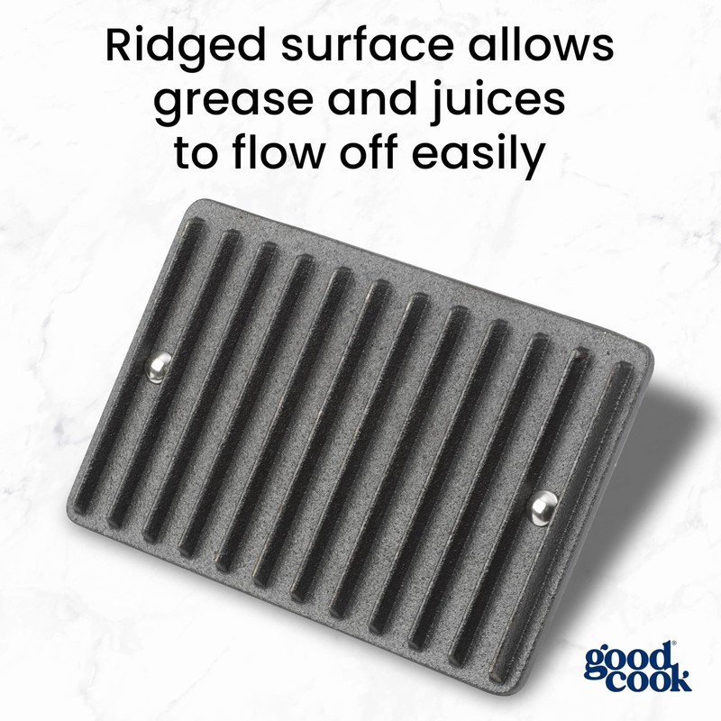 Cast Iron Grill Press Pre-Seasoned with Ridges Oven Safe to 500 F, 7.75x4.9-I... gallery
