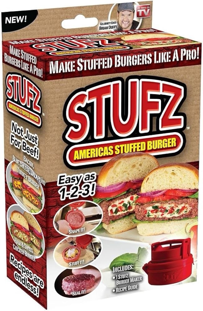 Stufz Stuffed Burger Press Hamburger Patty Maker As Seen On TV New No Box gallery