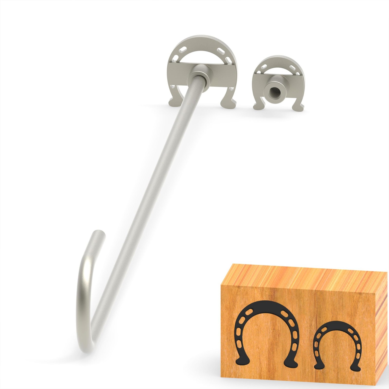 2Pcs Mini 3/4" & 1" Branding Irons, Horseshoe Custom Wood Branding Iron Perso... gallery
